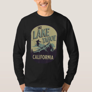 Camiseta Lago Tahoe Califórnia Esqui Montanhas Esquiador In