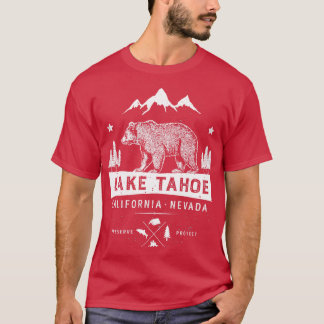 Camiseta Lago Tahoe California Nevada Vintage Bear Men Wome