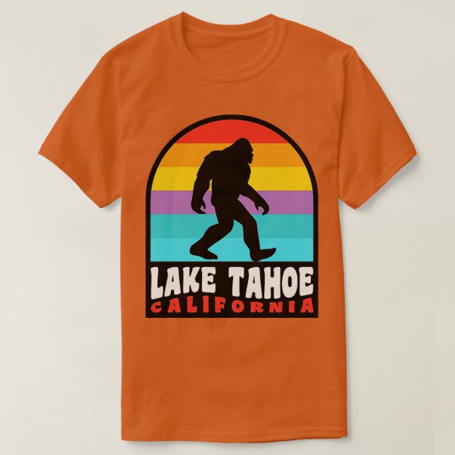 Camiseta Lago Tahoe California Retro (Frente do Design)