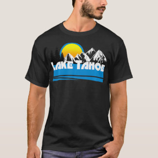 Camiseta Lago Tahoe Retro 80s California Nevada Ski