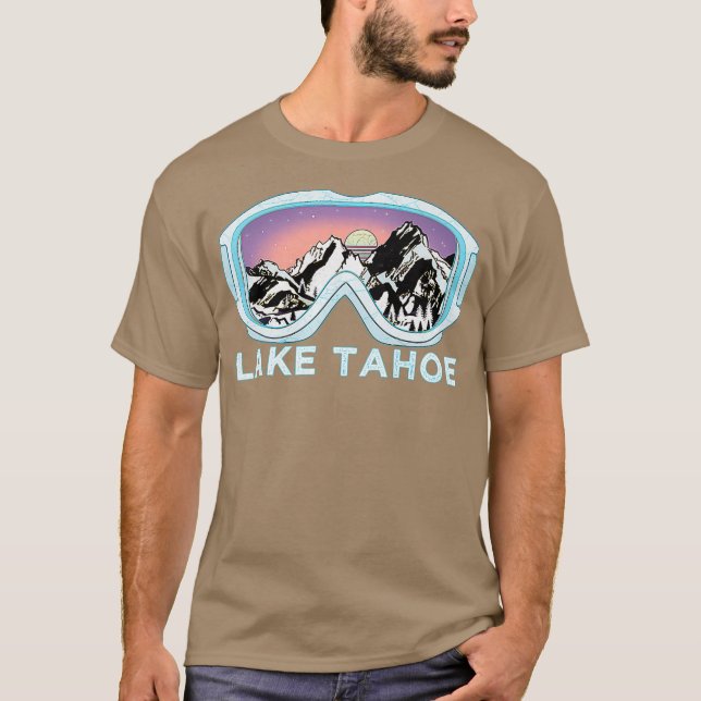 Camiseta Lago Tahoe Ski Design Lake Tahoe Skiing Snow (Frente)