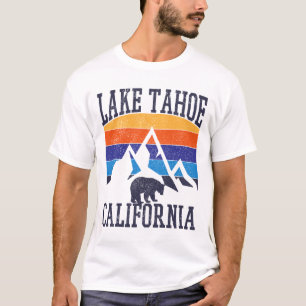 Camiseta Lago Tahoe - Urso da Califórnia Retro Vintage