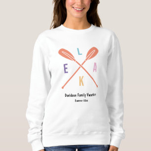 Camiseta Lago Verão Paddles na família Pastel Matching