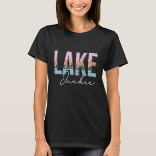 Camiseta Lago Vibes Férias de Verão Barco Lago Life Lover