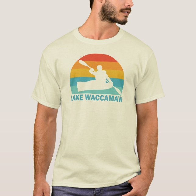 Camiseta Lago Waccamaw Carolina do Norte Kayak (Frente)