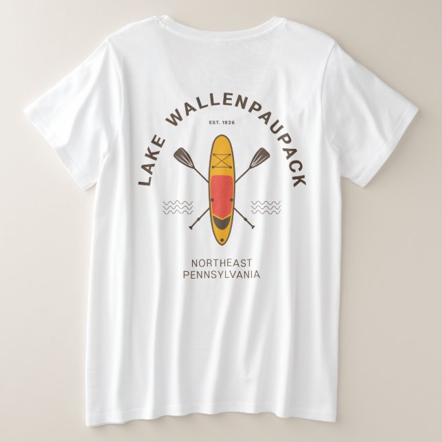 Camiseta Lago Wallenpaupack Pennsylvania Paddle Boembarque (Verso do Design)