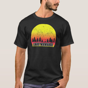 Camiseta Lago Wawasee Indiana - Gráfico Sceno Cênico Sunset