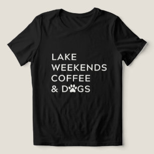 Camiseta Lago Weekends Café E Cães Amantes