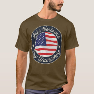 Camiseta Lago Wentworth - Patriótico New Hampshire Souvenir