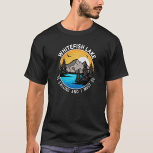 Camiseta Lago Whitefish, Campanha de Barco de Pesca