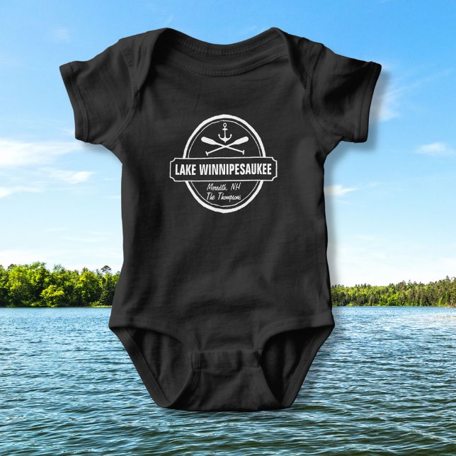 Camiseta Lago Winnipesaukee NH cidade personalizada, nome,  (Criador carregado)