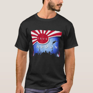 Camiseta Lagoa de Caminhão Japão Bandeira Dive Scuba Scuba