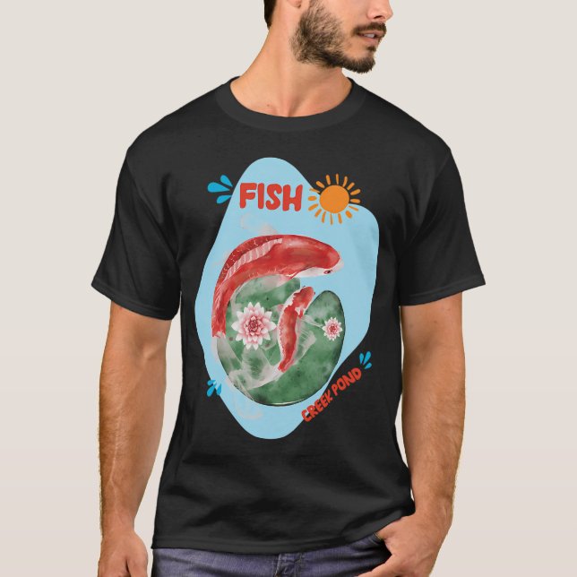 Camiseta lagoa do riacho dos peixes (Koi) (Frente)