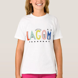 Camiseta Lagom Colors - Camisa-T Das Raparigas