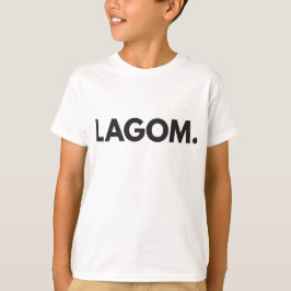 Camiseta LAGOM. Preto e Branco