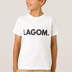 Camiseta LAGOM. Preto e Branco
