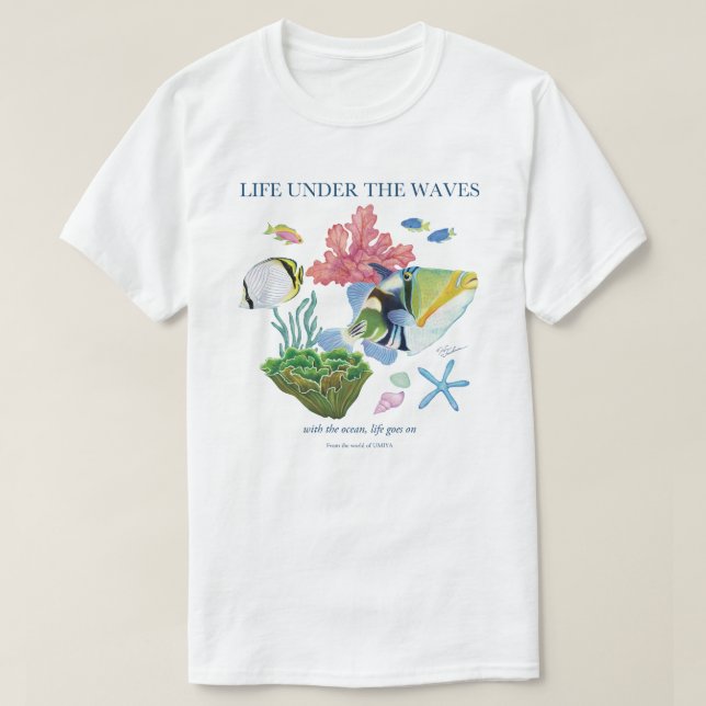 Camiseta Lagoon Triggerfish and More)｜Ocean Life (Frente do Design)