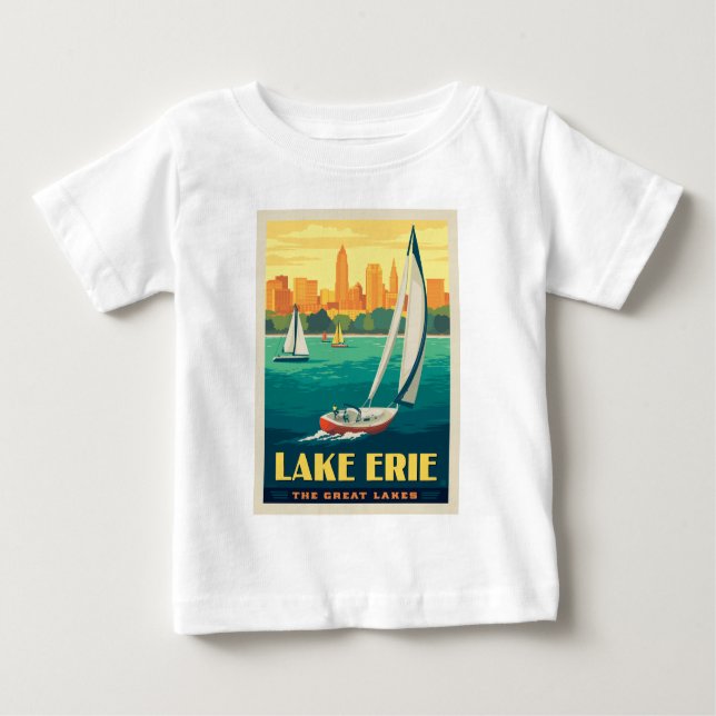 Camiseta Lagos excelente | Lago Erie (Frente)