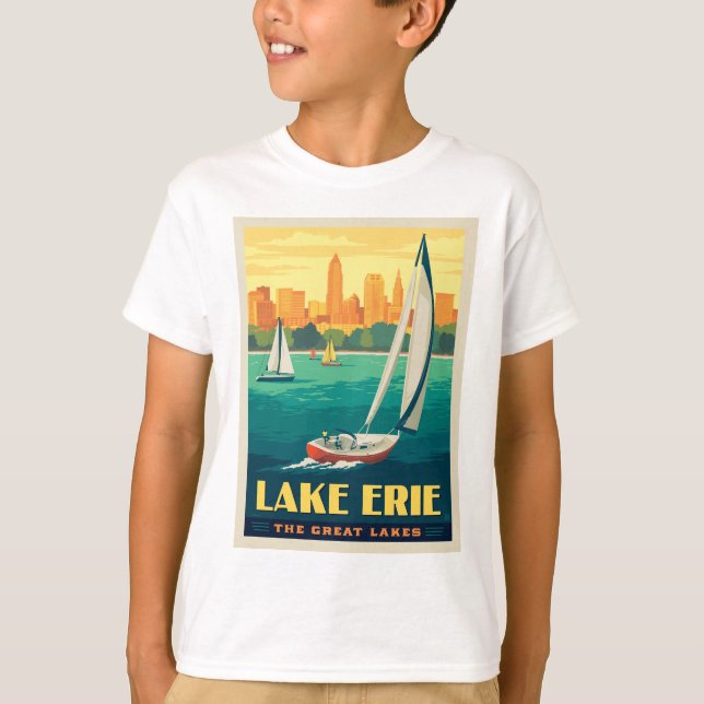 Camiseta Lagos excelente | Lago Erie (Frente)