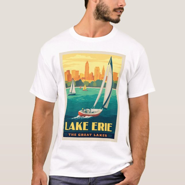 Camiseta Lagos excelente | Lago Erie (Frente)