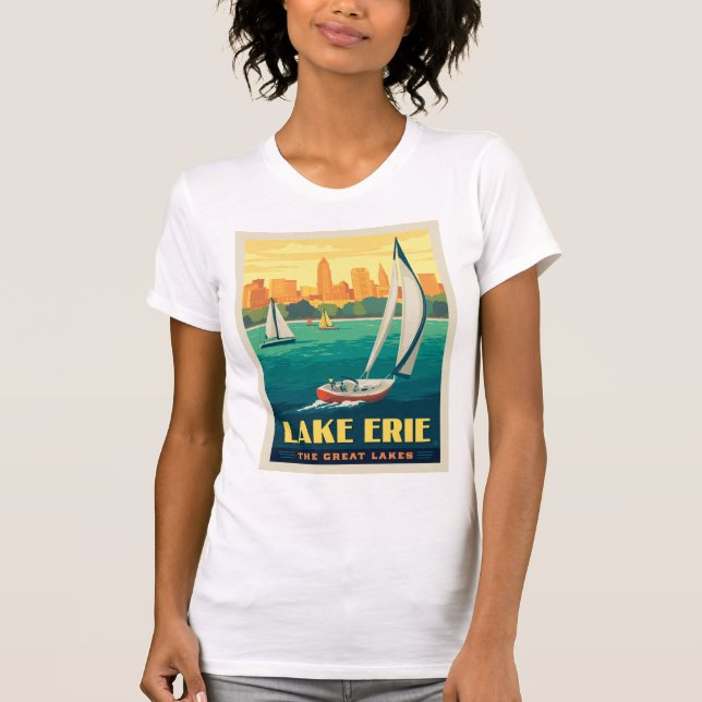 Camiseta Lagos excelente | Lago Erie (Frente)