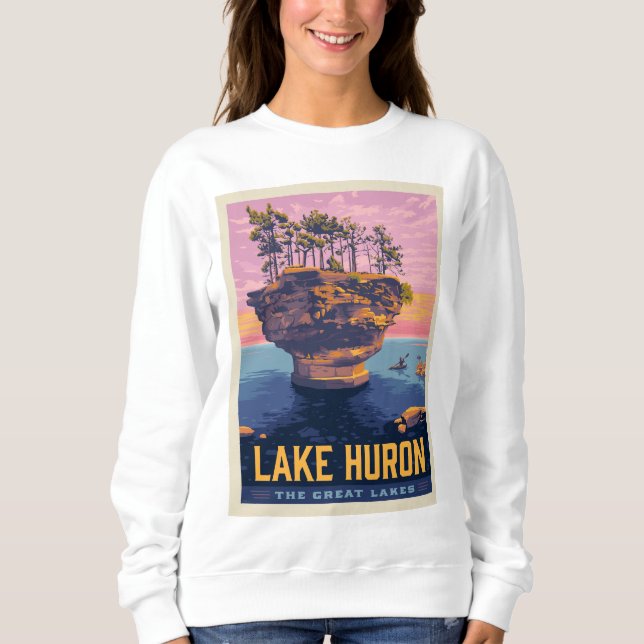 Camiseta Lagos excelente | Lago Huron (Frente)