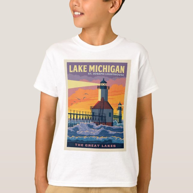 Camiseta Lagos excelente | Lago Michigan (Frente)