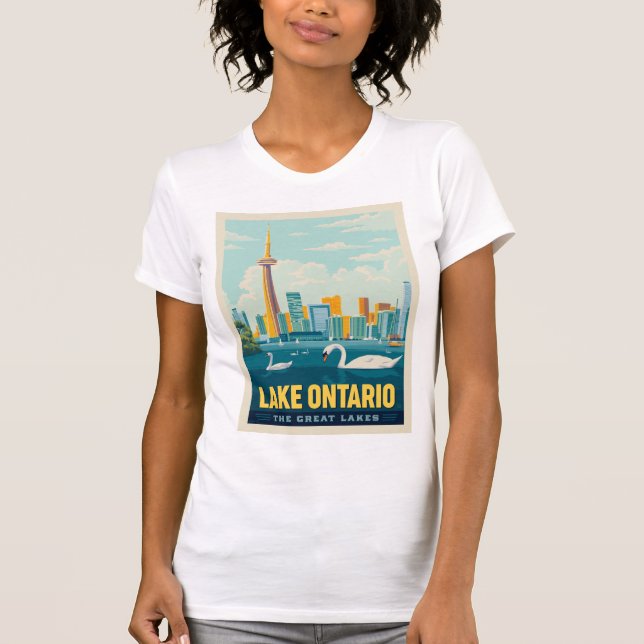 Camiseta Lagos excelente | Lago Ontario (Frente)