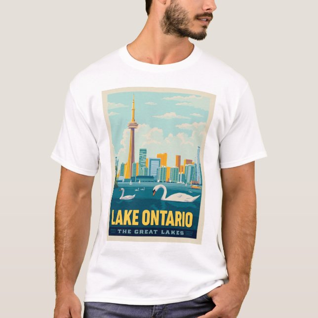 Camiseta Lagos excelente | Lago Ontario (Frente)