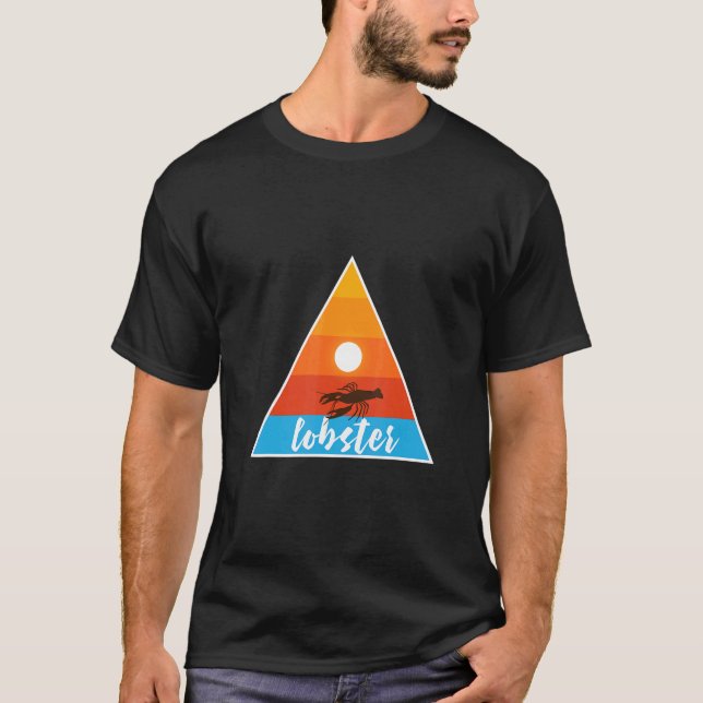Camiseta Lagosta Animal Triângulo Natureza Com Sol (Frente)