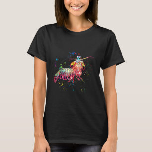 Camiseta Lagosta-Boxeadora Aguarela Peixe Aquário Água Salg