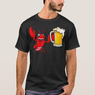 Camiseta Lagosta com cerveja Álcool Alcoólico Cerveja Foame