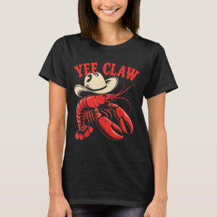 Camiseta Lagosta Cowboy Moderno Yee Garra Lagosta Engraçada