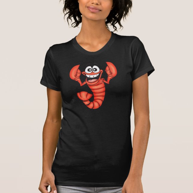 Camiseta Lagosta de sorriso engraçada (Frente)