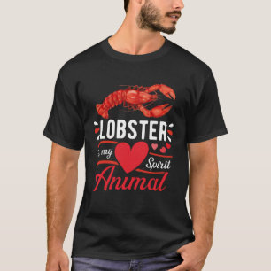 Camiseta Lagosta é o meu espírito animal amando lagosta doc