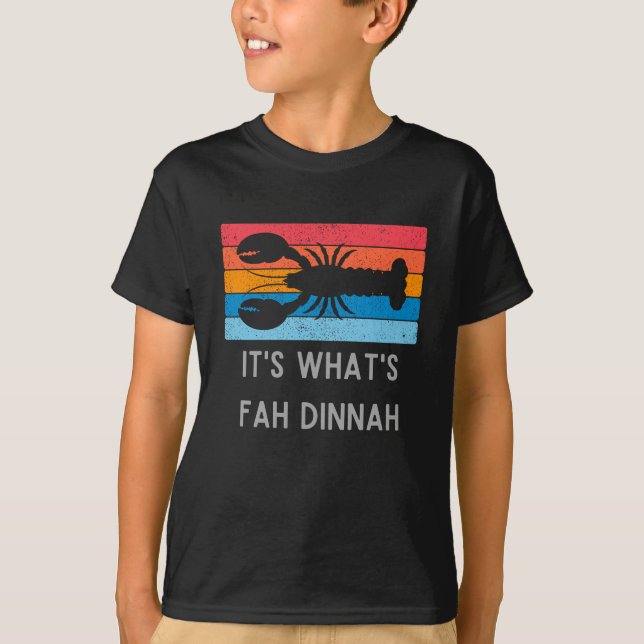 Camiseta Lagosta É o que é Fah Dinnah Funny Kid (Frente)