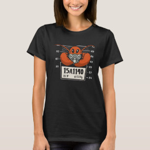 Camiseta Lagosta Foto Polícia Marisco Crustáceo Lagosta