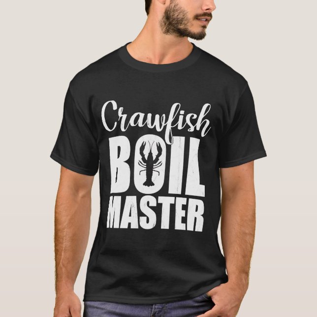 Camiseta Lagosta Lagosta Mestre Mens Crawfish Creme (Frente)