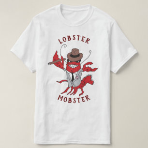 Camiseta Lagosta Magosta Funny Gangster Piada Humorosa