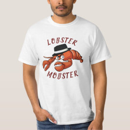 Camiseta Lagosta Magosta 🦞 Gangster De Cartoon De Olhos Am