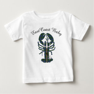 Camiseta Lagosta Nova Escócia Canadá do bebê da costa leste