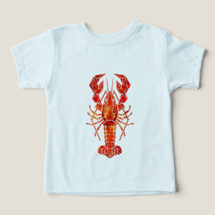 Camiseta Lagosta poligonal vermelha