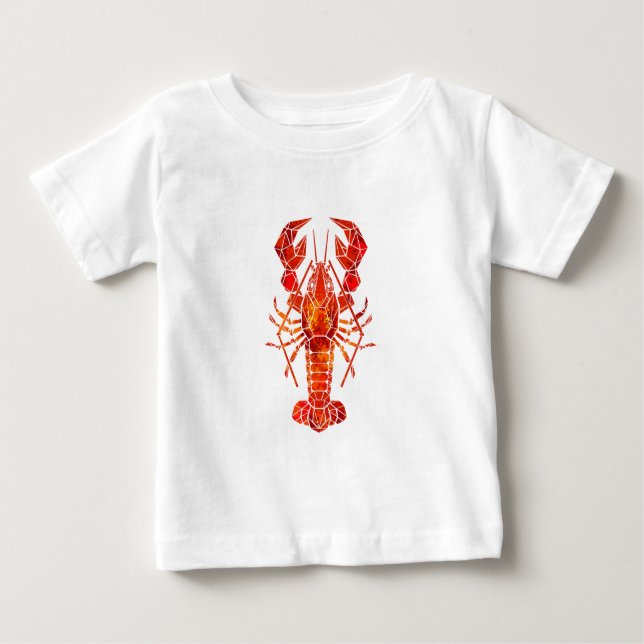 Camiseta Lagosta poligonal vermelha (Frente)