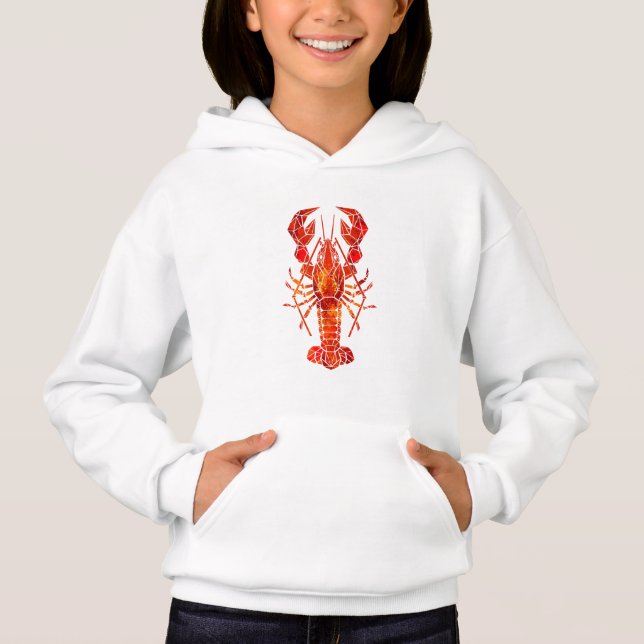 Camiseta Lagosta poligonal vermelha (Frente)