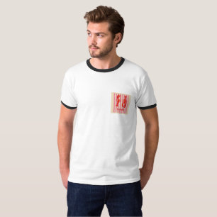 Camiseta Lagosta Pop Crustáceos em Listras de Bala