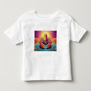 Camiseta Lagosta Psicodélica Arte Oceânica