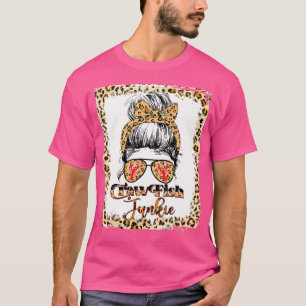 Camiseta Lagosta Sangrenta Junkie Leopard Messy Bun Com Su
