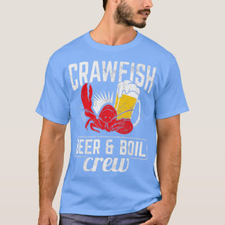 Camiseta Lagostas Bebidas Lava Crayfish Mudbug Frutos do Ma