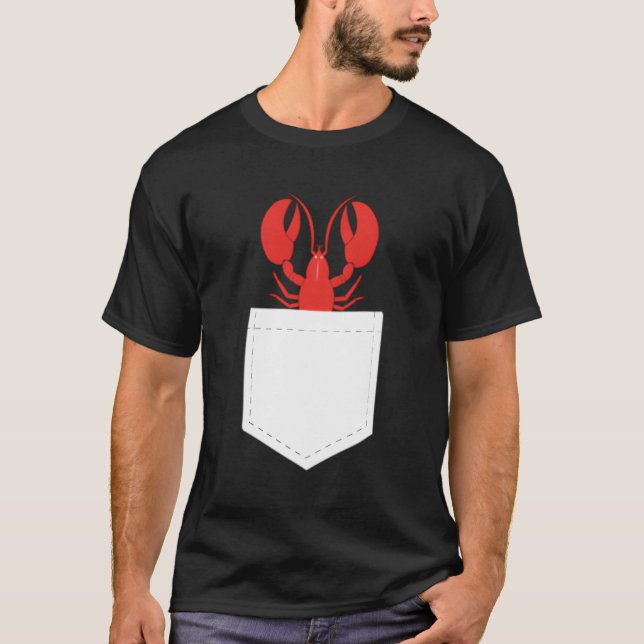 Camiseta Lagostas de bolso de marisco lagosta (Frente)
