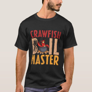 Camiseta Lagostas fervem Mestrados cajun festivais marisco